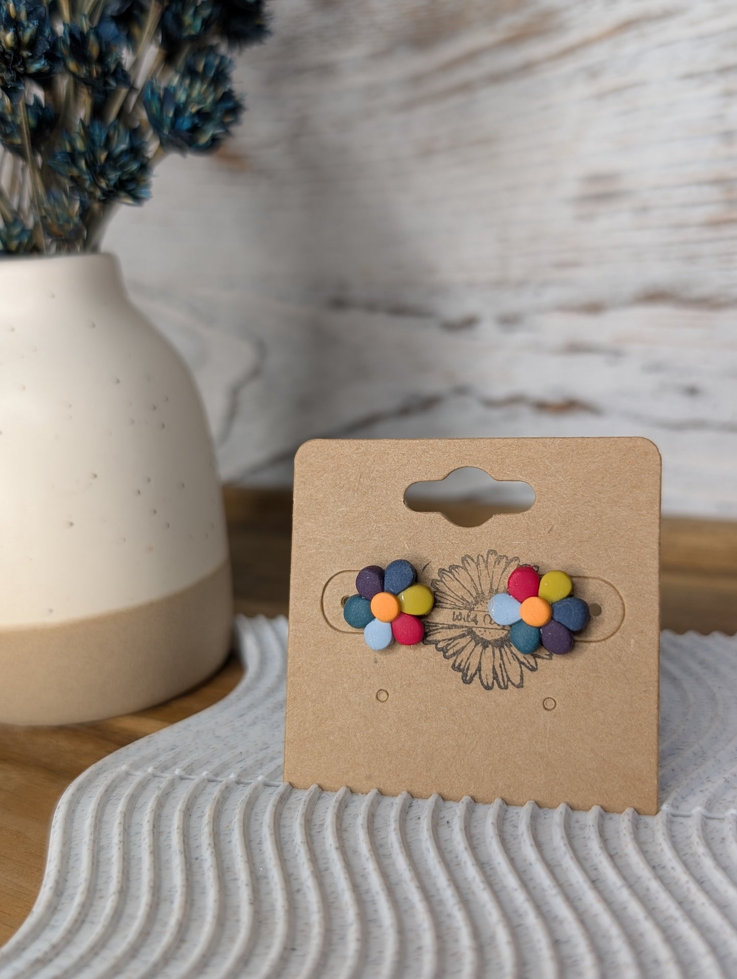 Multicolored Daisy Studs