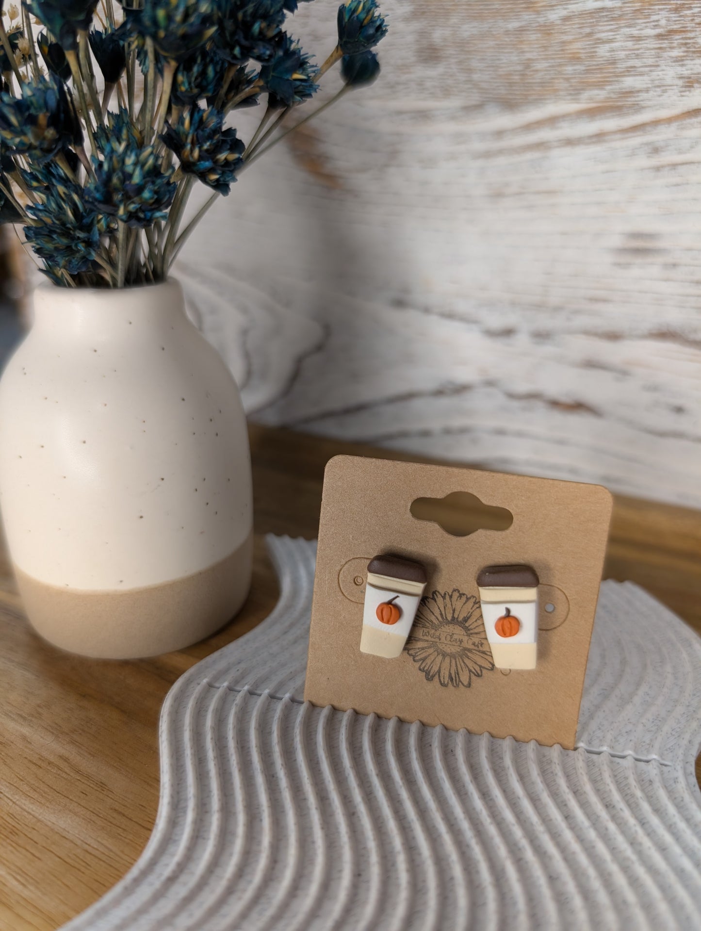 Pumpkin Spice Latte Studs