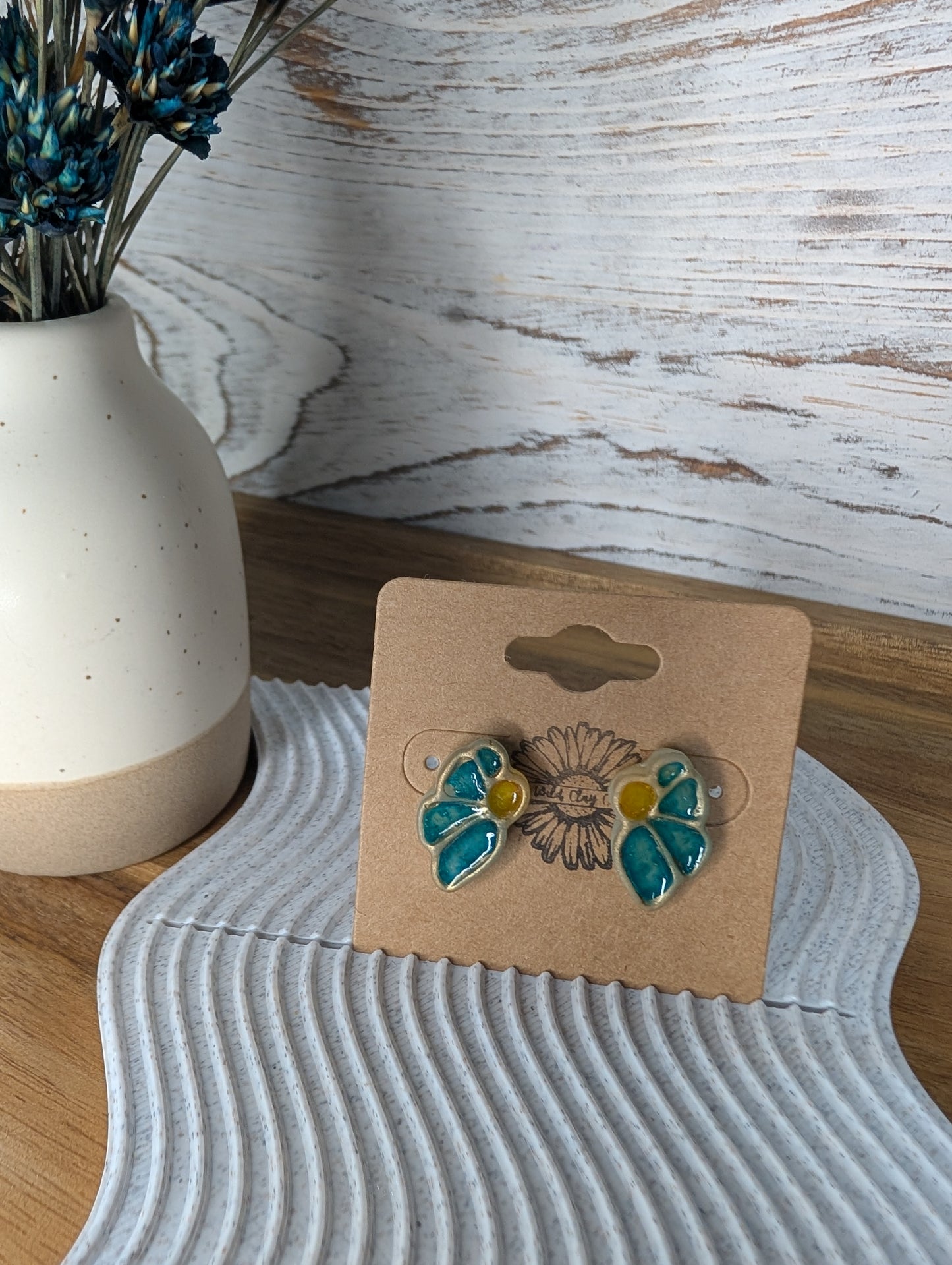 Abstract Floral Studs
