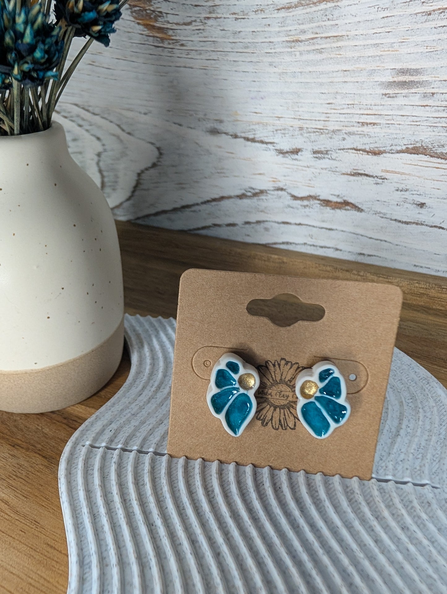 Abstract Floral Studs