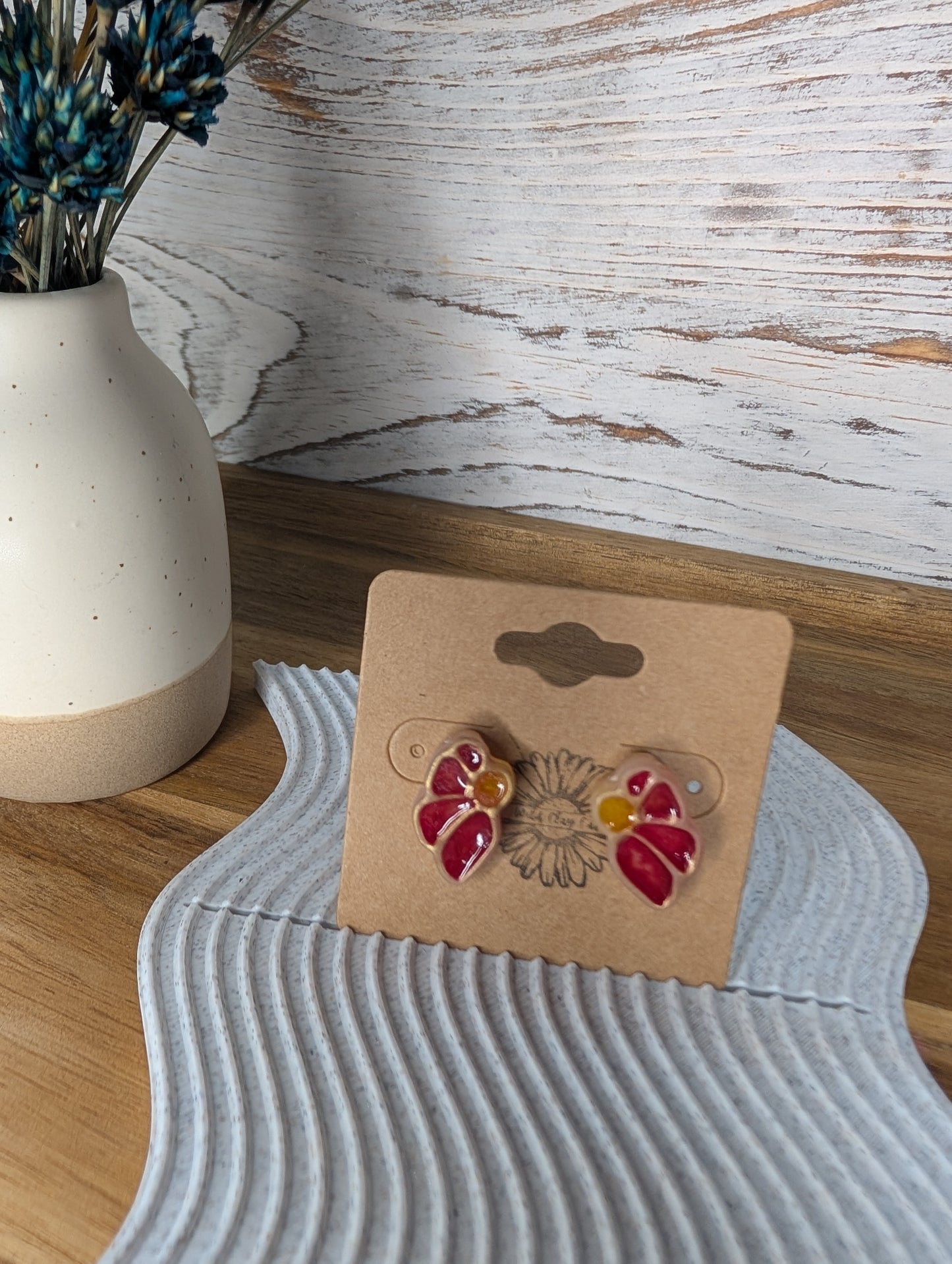 Abstract Flower Studs