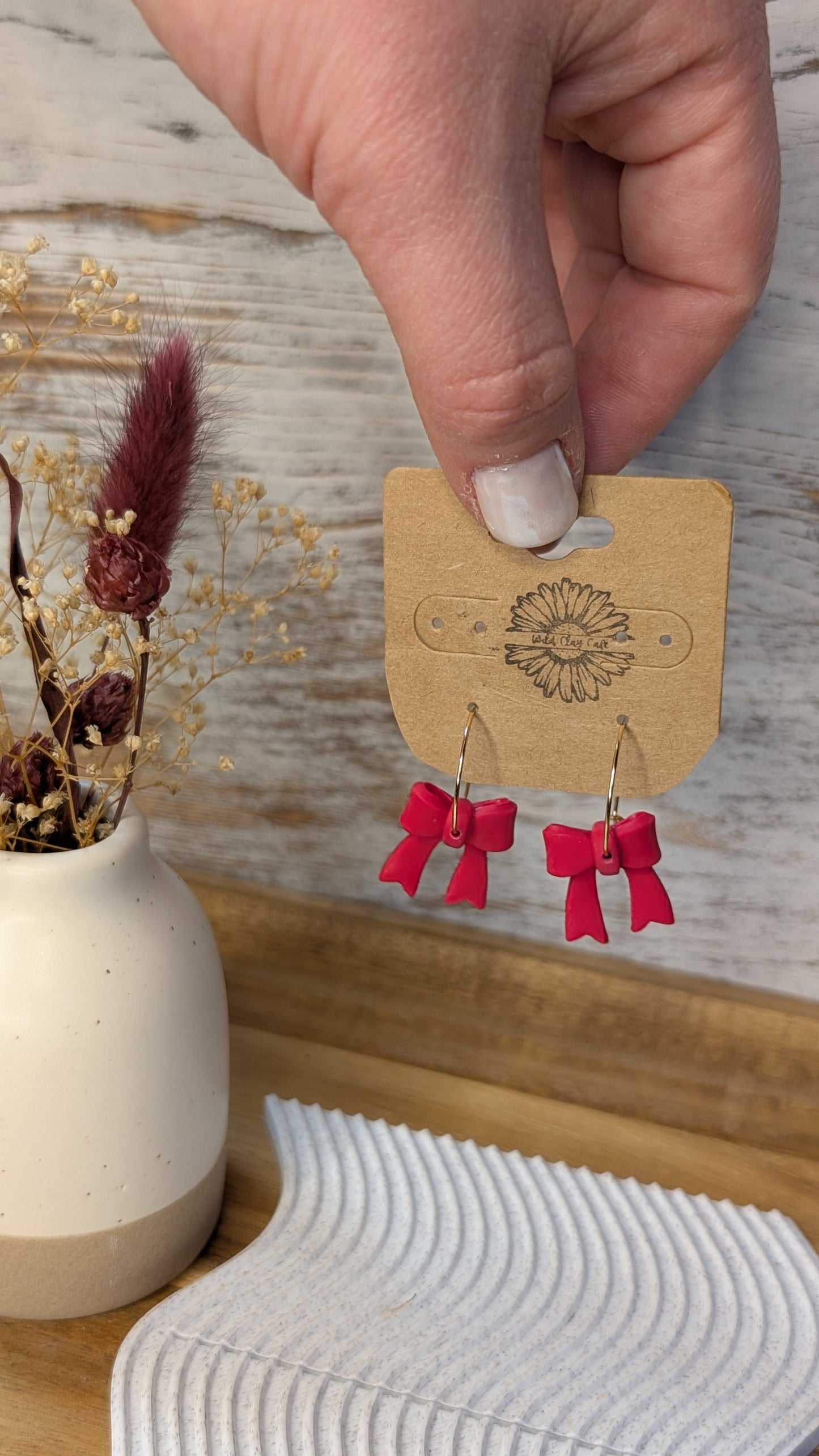 Mini Bow Hoops