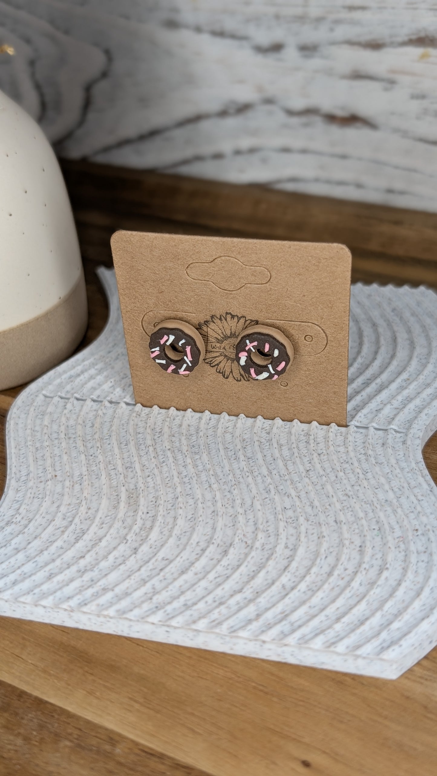 Chocolate Donut Studs