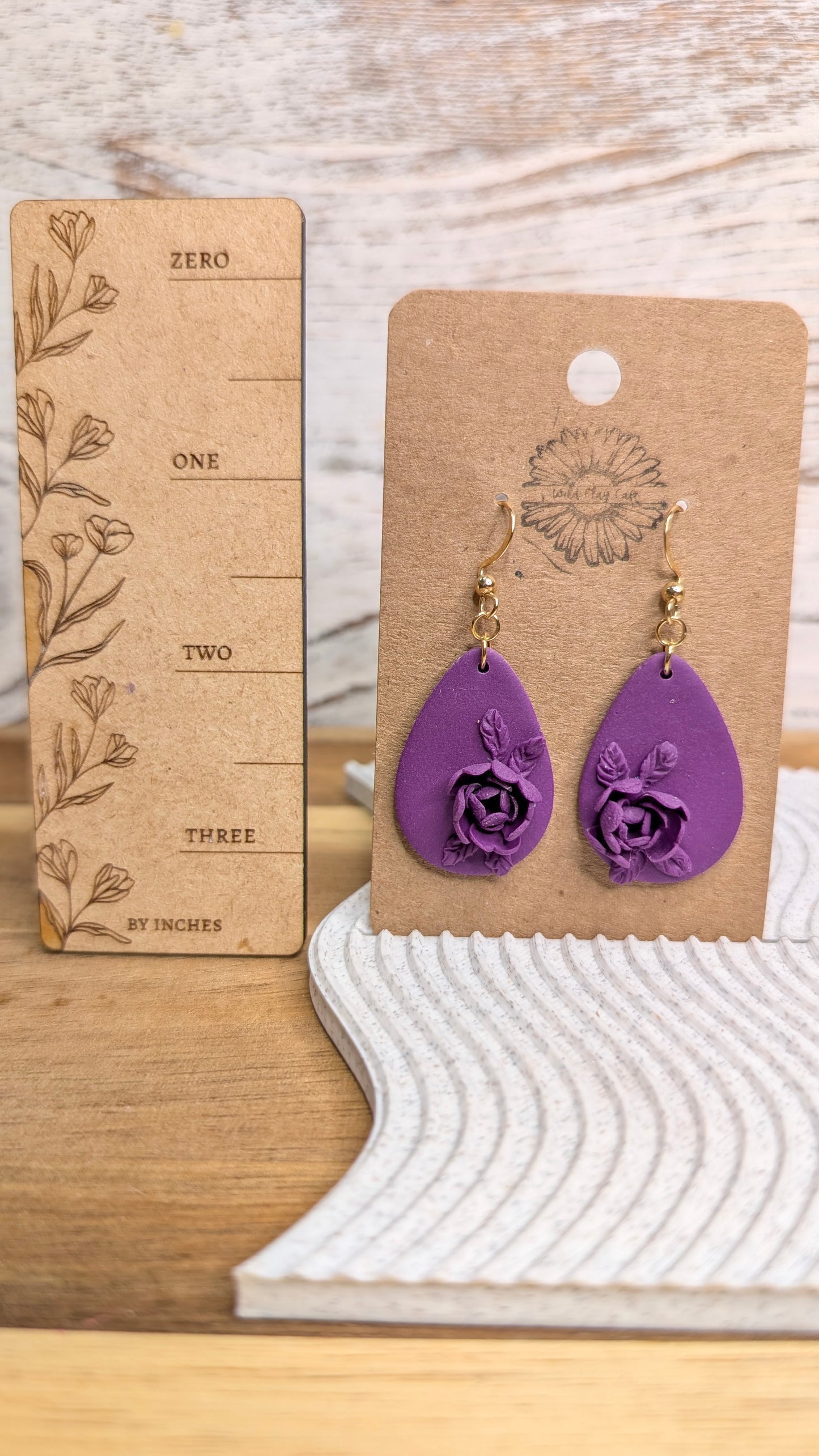 Purple floral drops