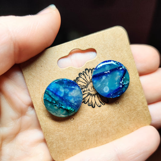 Oversized Marbled Studs