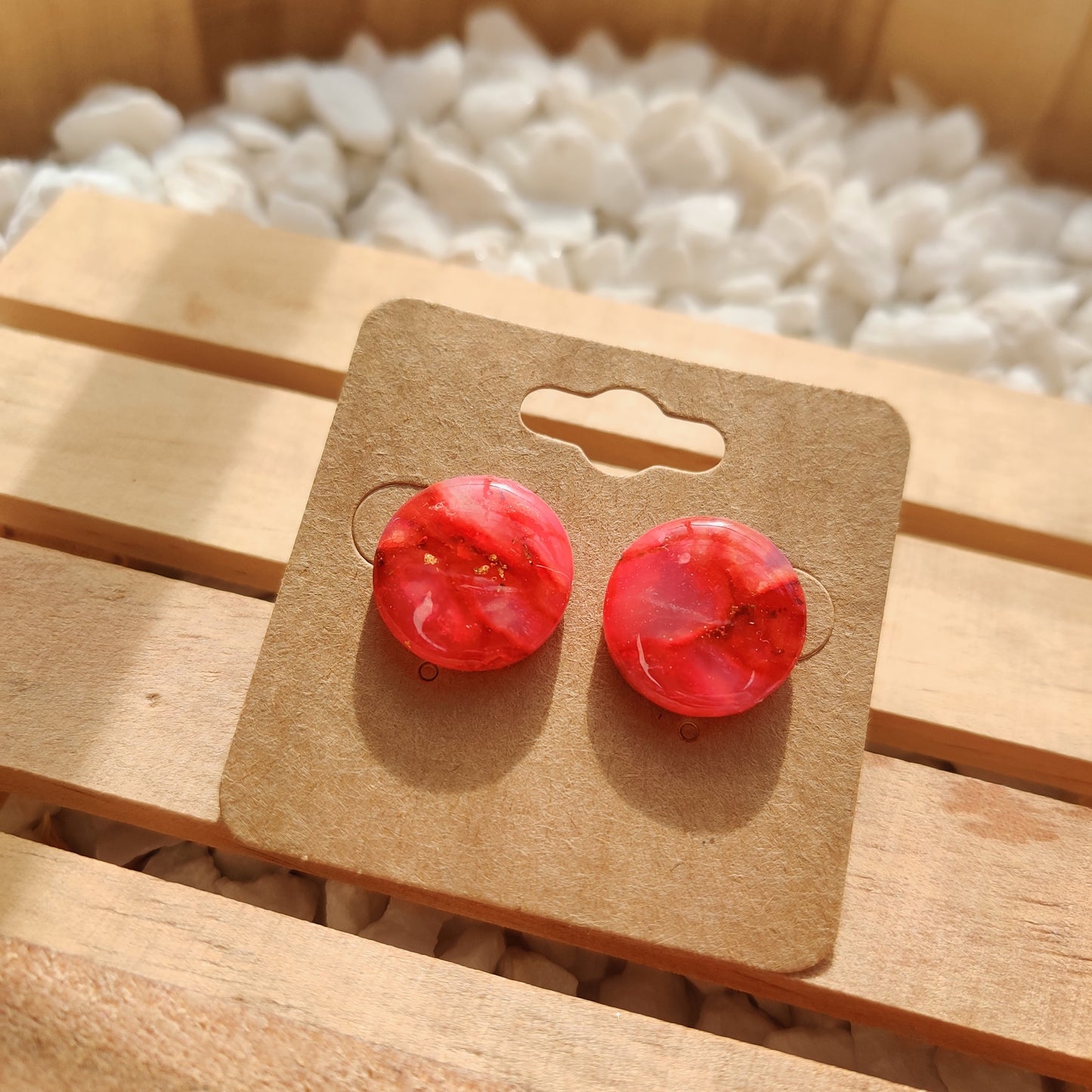 Marbled Circle Studs