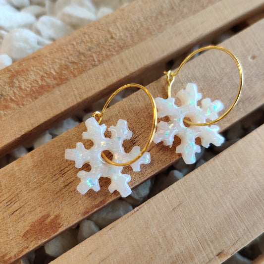 Mini Snowflake Hoops