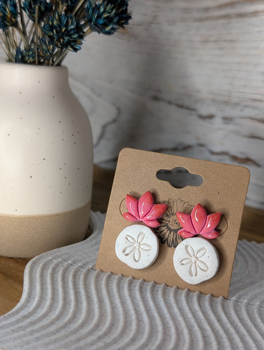 Lotus Flower & Sand dollar Stud Pack