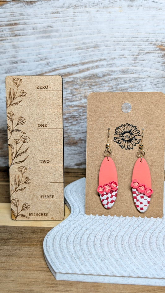 Checkered Floral Ovals