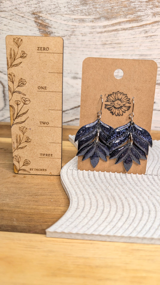 Glitter Leaf Dangle