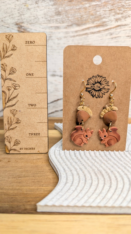 Squirrel and Acorn Dangles