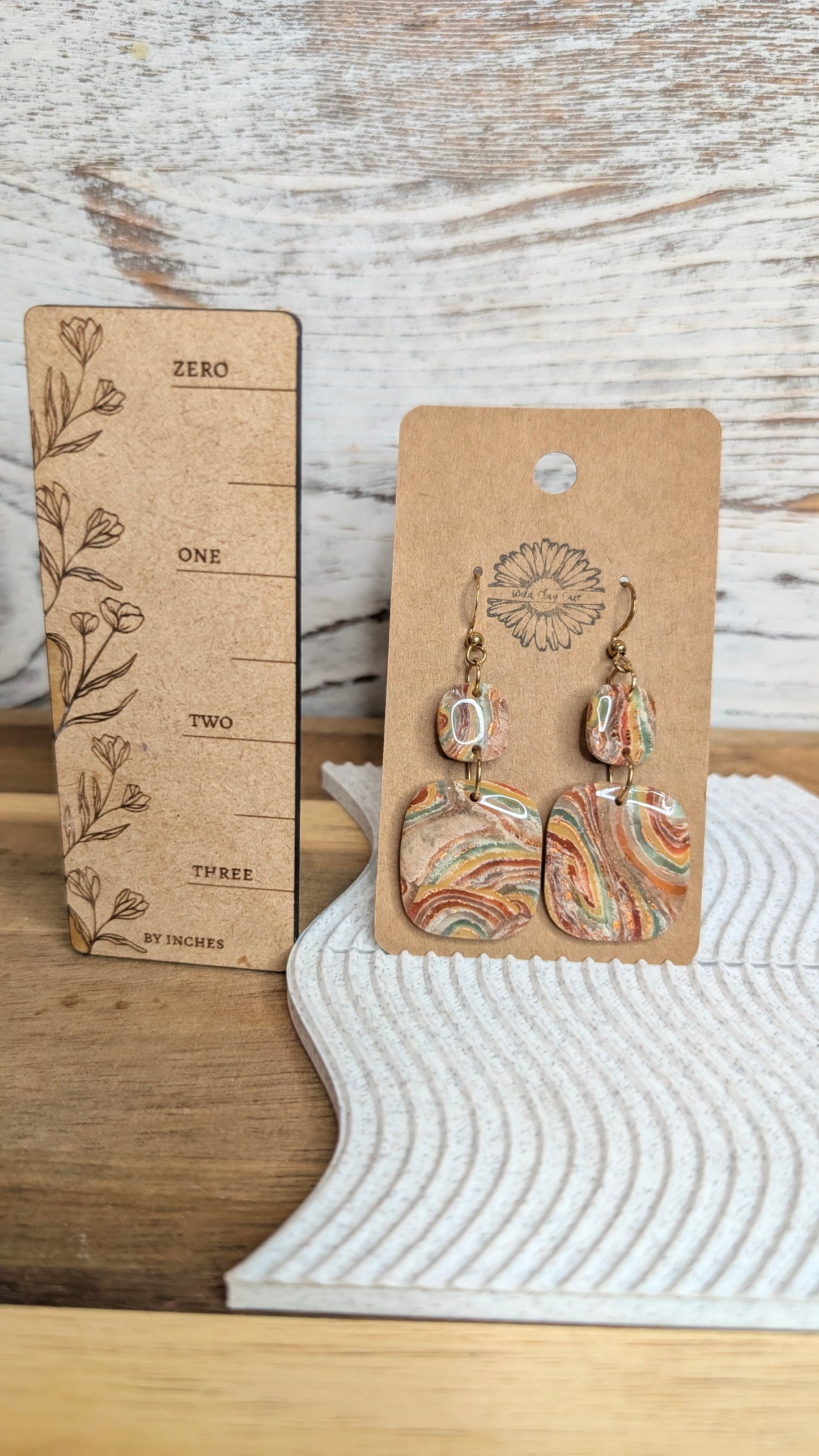 Agate Square Dangles