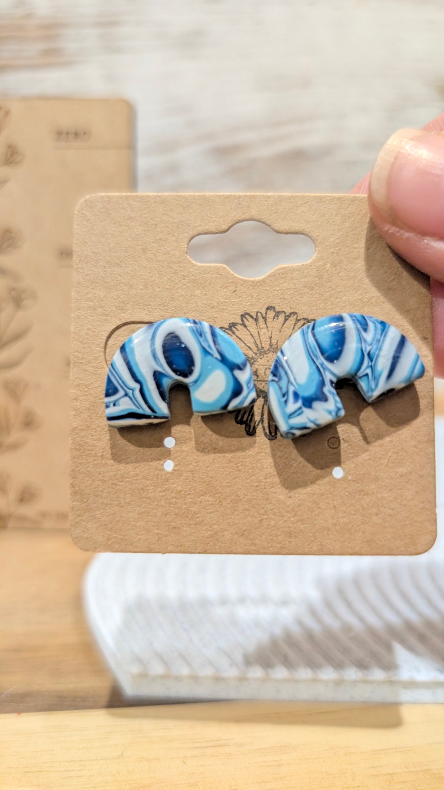 Mokume Arch Studs