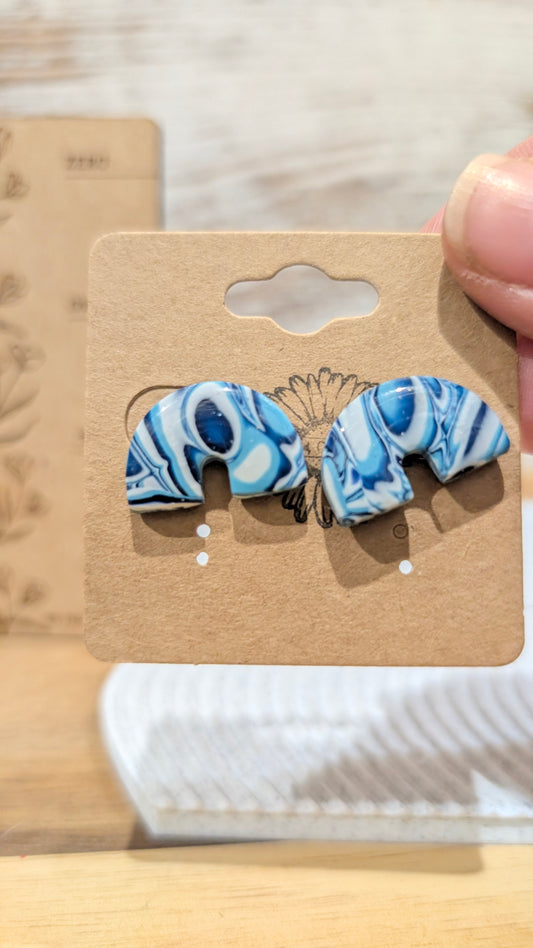 Mokume Arch Studs