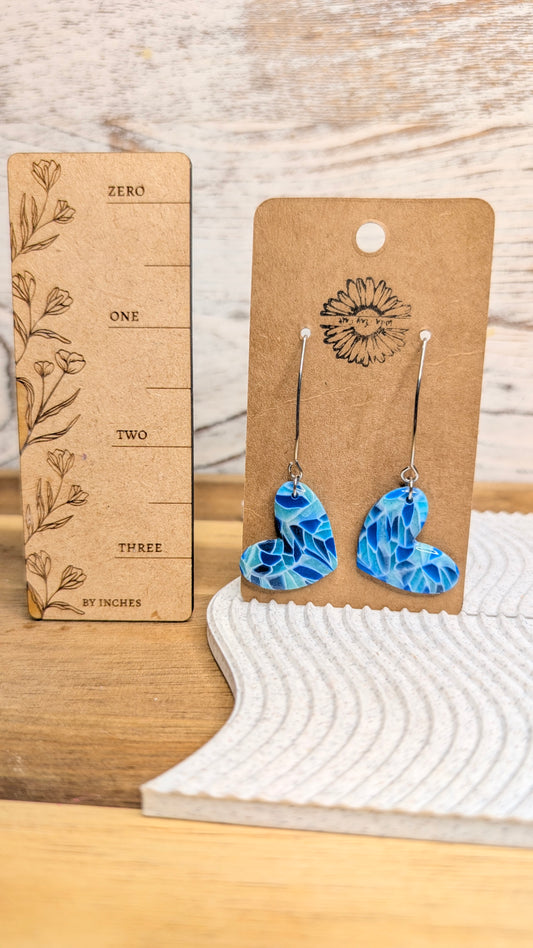 Blue Heart Dangles