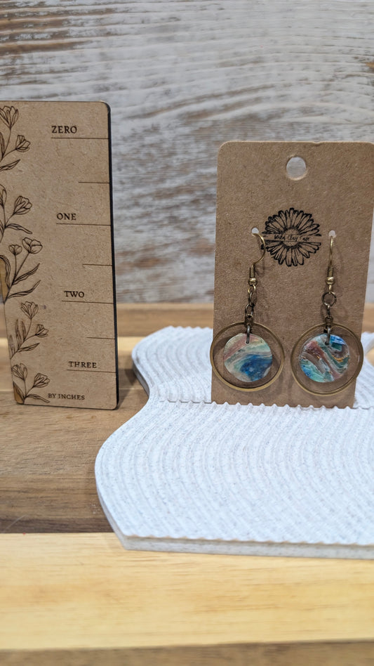 Agate Circle Dangles